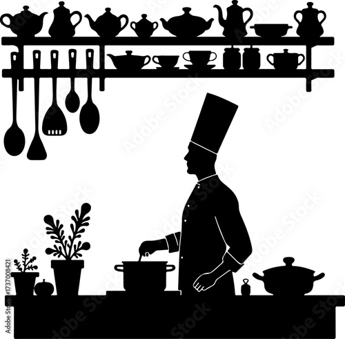Silhouette Kitchen Vectors