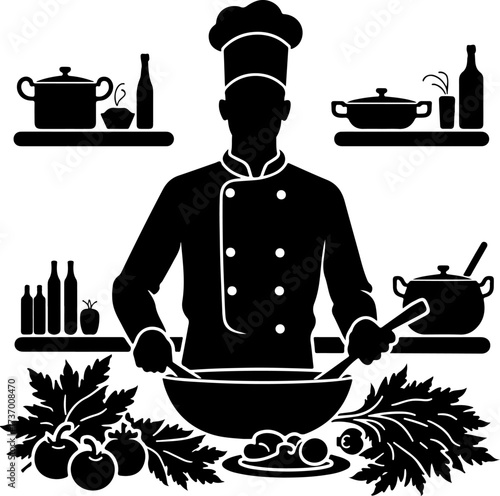 Silhouette Kitchen Vectors
