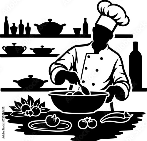 Silhouette Kitchen Vectors