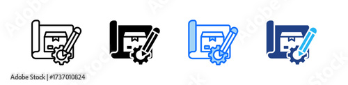 Prototyping Icon Set Multiple Style Collection