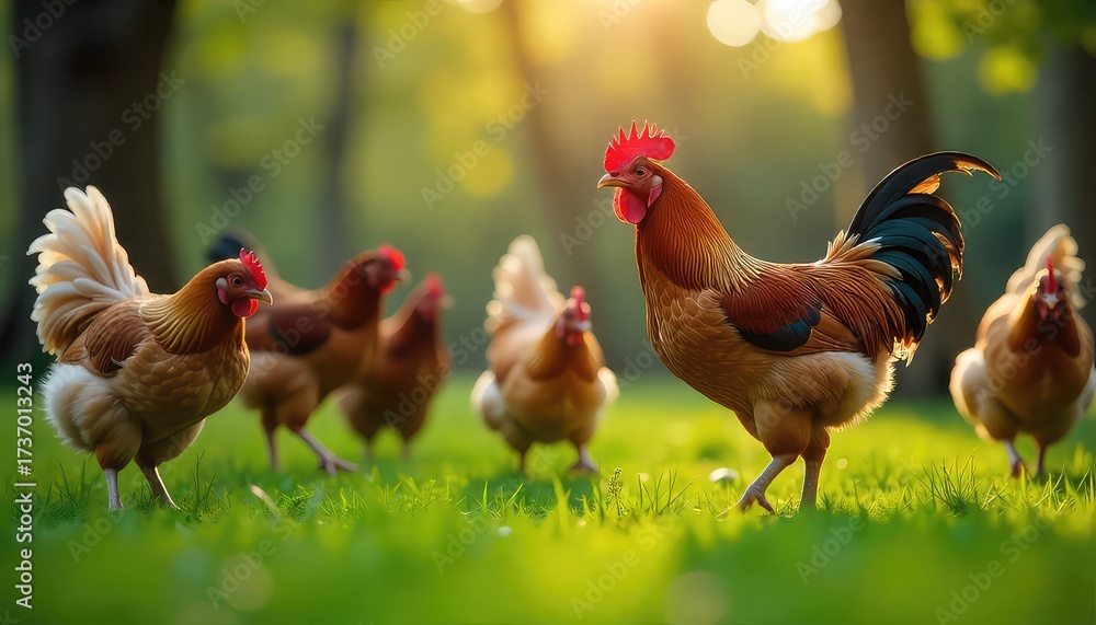 Fototapeta premium free range chicken