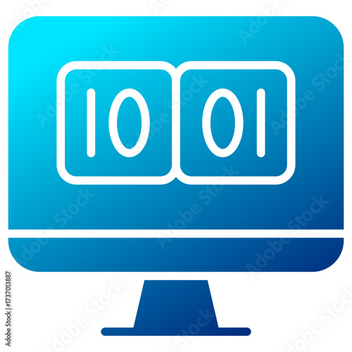 timer glyph gradient color icon