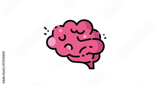 Brain Icon Animation - Expertly Crafted and Loopable, Alpha Channel