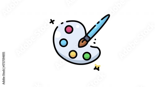 Art Icon Animation - Loopable with Alpha Channel