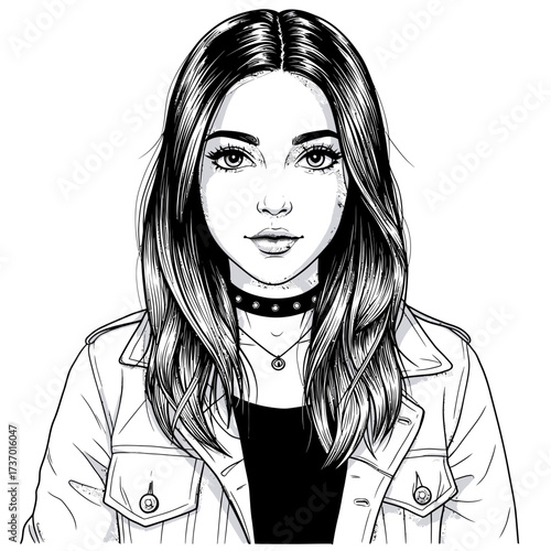 Woman in a Leather Jacket