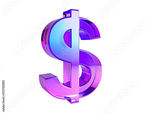 Vibrant 3D dollar sign