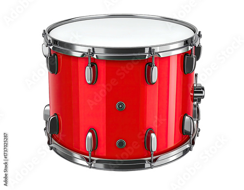 Red drum isolated on black background