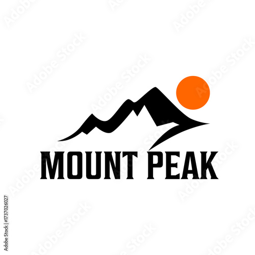 Adventure Outdoor Mountain Peak Logo Design