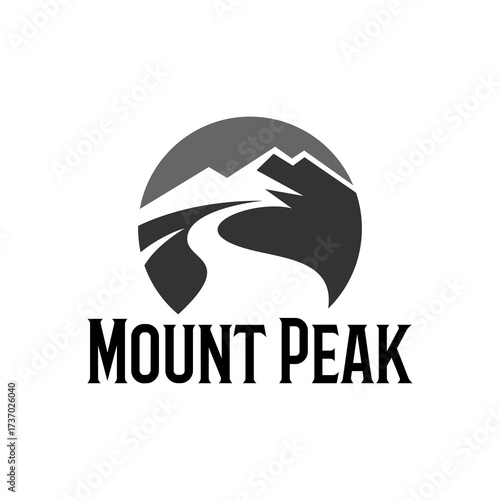 Adventure Outdoor Mountain Peak Logo Design