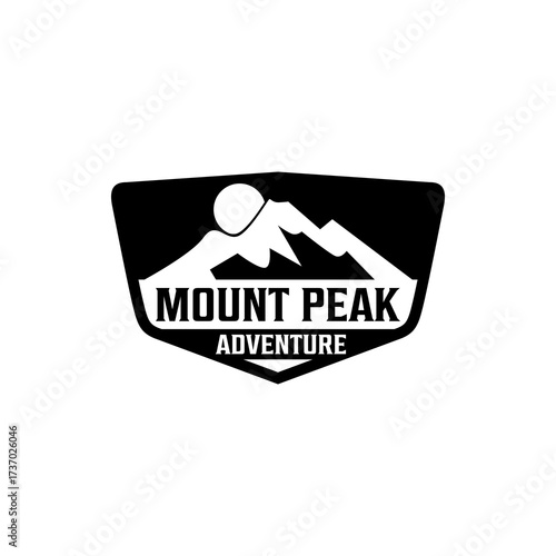 Adventure Outdoor Mountain Peak Logo Design