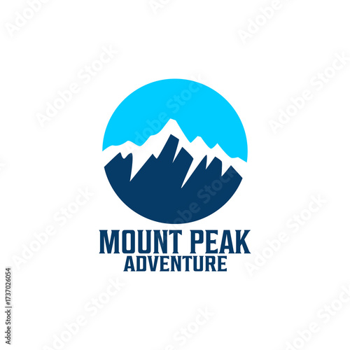 Adventure Outdoor Mountain Peak Logo Design