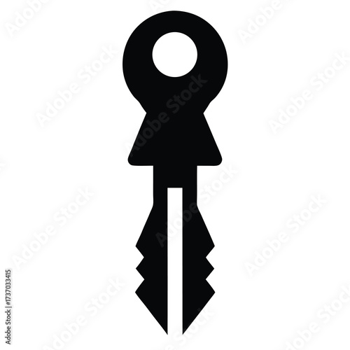 iron key silhouette vector icon
