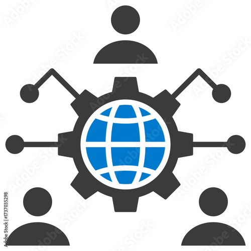 Digital Culture Glyph Blue Icon