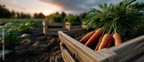 Harvesting fresh carrots farm field photography rural landscape close-up organic farming practices