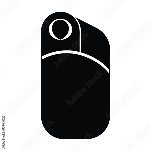 sleeping bag silhouette vector icon