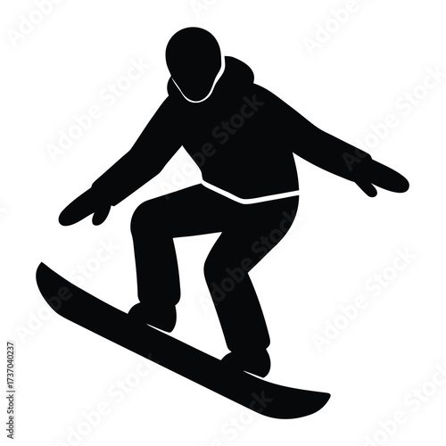 snowboarder silhouette vector icon