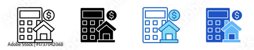 Calculator  Icon Set Multiple Style Collection