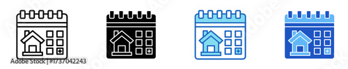 Calendar  Icon Set Multiple Style Collection