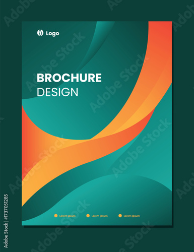 abstract background brochure template design