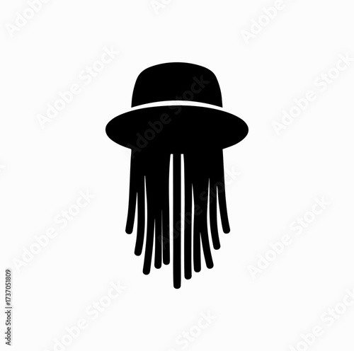 Rasta Hat with Dreadlocks Silhouette – Jamaican Culture Icon