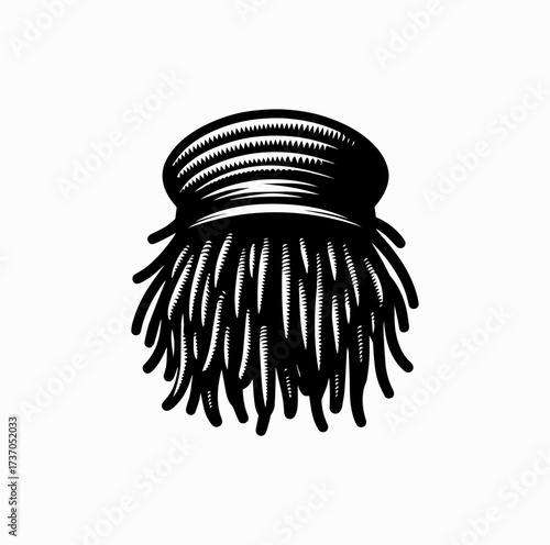 Rasta Hat with Dreadlocks Silhouette – Jamaican Culture Icon