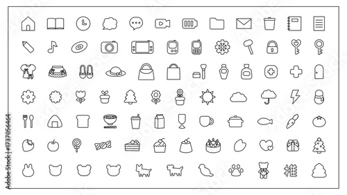 シンプルウィジェットアイコンセット⭐︎ベクター