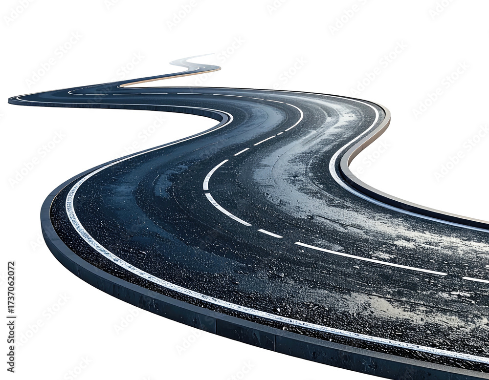 Fototapeta premium Winding road through landscape