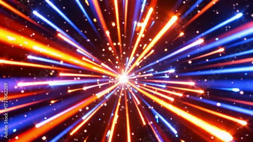 Wallpaper Mural red glowing light star lens flare explodes bright blue light sun glare effect bright flash Torontodigital.ca