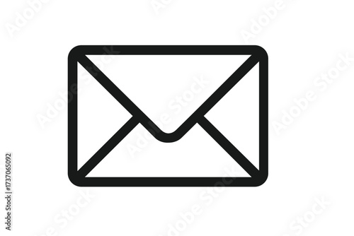 Mail envelope vector icon. Email message symbol. Simple flat letter pictogram for web, app, and UI. Communication and contact sign for business correspondence or newsletter.