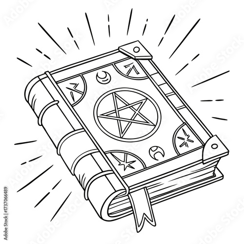 Vector art of grimoire