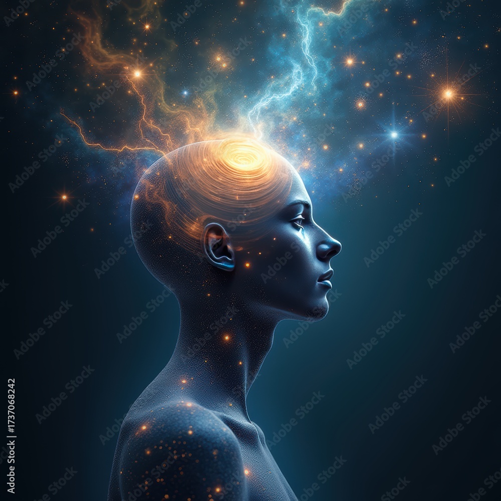 Fototapeta premium Ethereal Glow of Human Reflection