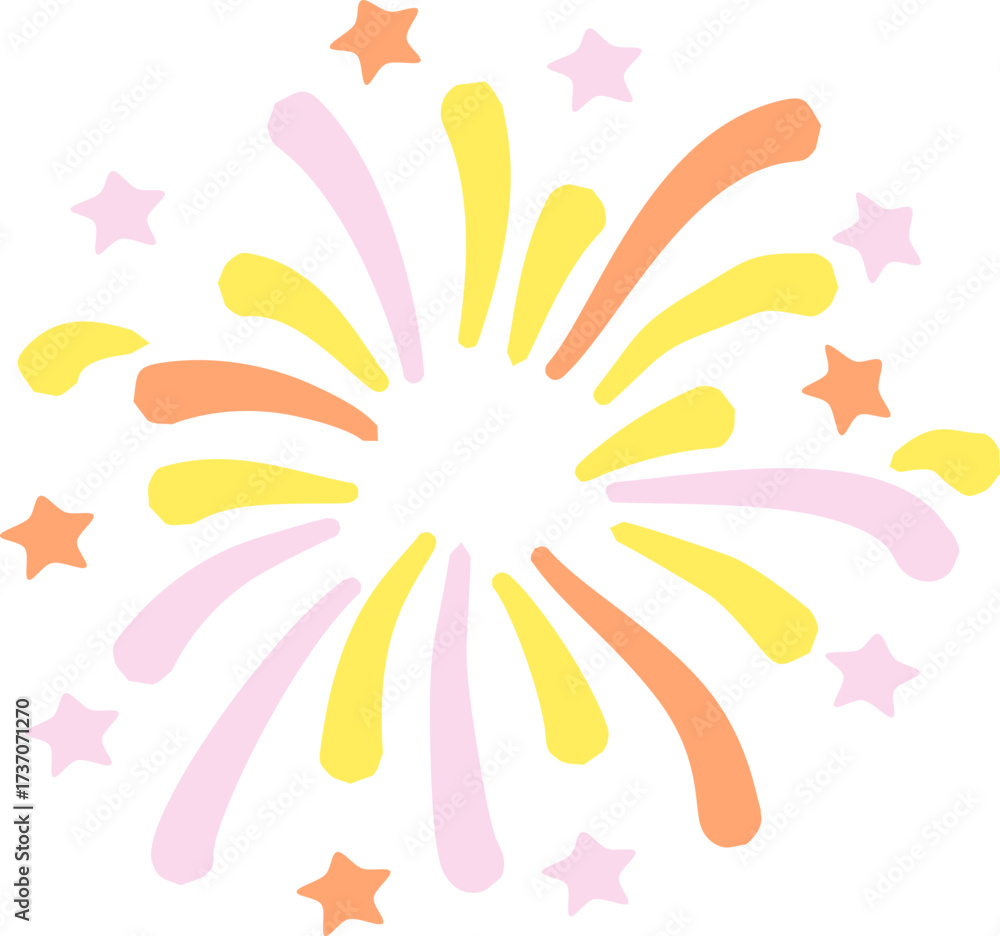 Obraz premium firework for Christmas and New year , Vector illustration 