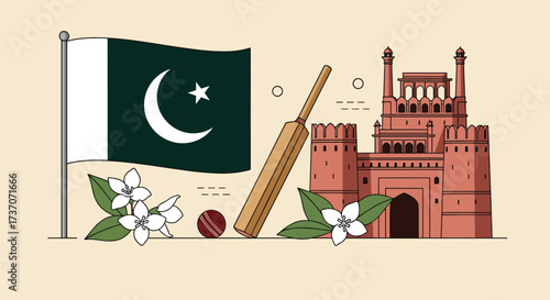 A celebration of Pakistani culture and cricket on independence day.