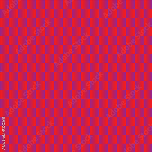 Geometric Rhythm: A captivating seamless pattern of juxtaposed squares in hues of red and purple, evoking a sense of energy and abstract art. 