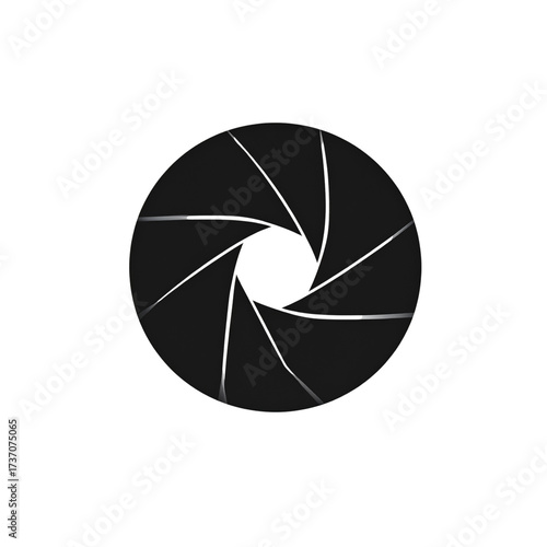 Simple illustration of photo camera aperture for apps and websites