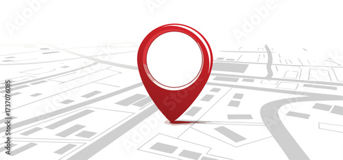 GPS navigator pointer on city map, navigation, logistics, geography, communication, transport, travel theme concept, location marking with a pin on a map