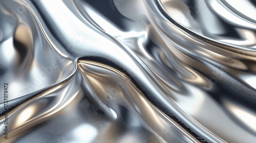 macro close-up texture of polished metallic surface with smooth reflective highlights
