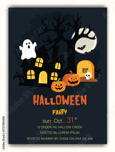 Witch’s Night Out – Cute Halloween Party Invitation Design
