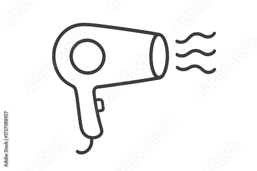 Isolated Hair Dryer Icon Vector, Cartoon Style Haircare Appliance Illustration, Concept Design with Transparent Background for Graphics and Apps
