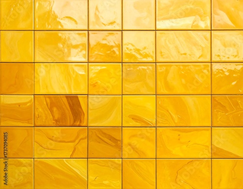 Golden Square Tiles Background.