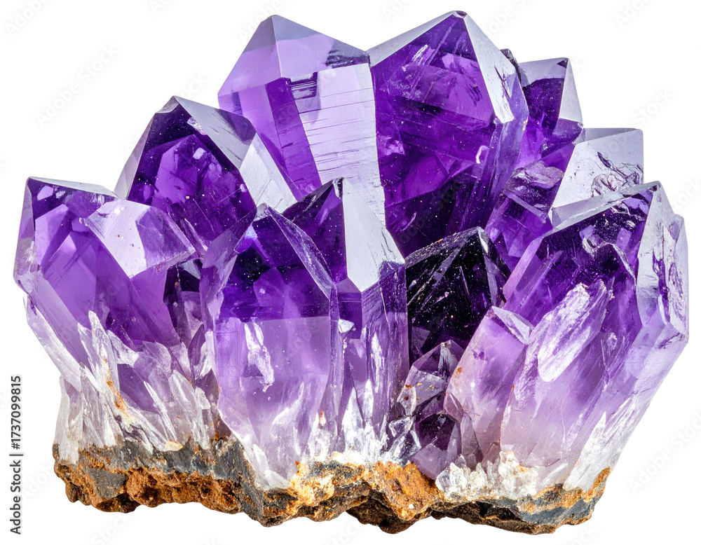 Fototapeta premium Cluster of amethyst crystals