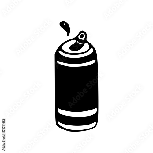 aerosol spray can with paint splatter vector