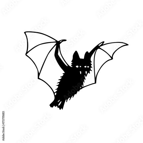 vampire bat dark silhouette graphic design