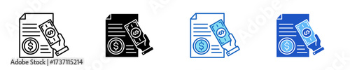 Accruals Icon Set Multiple Style Collection	