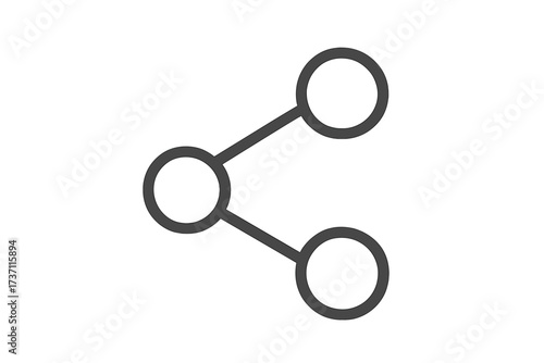 Share icon vector in trendy flat line style for website design, app, and UI. Graphic symbol for social media connection, network, and communication. Sharing pictogram.