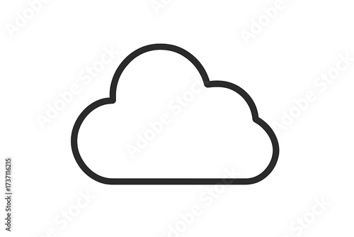 Thunder weather icon, symbol of storm, lightning bolt illustration, trendy flat line style vector for web, logo, app, UI design, isolated on white background, EPS 10