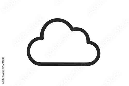 Thunder icon weather symbol with modern flat line style, lightning bolt illustration for web, logo, app, UI design isolated on white background, vector EPS 10