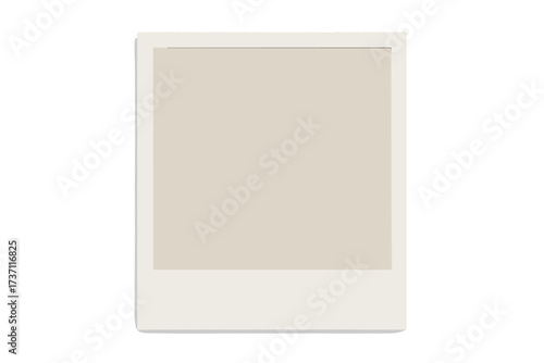 Blank instant photo frame mockup with realistic shadow. Isolated vector illustration. Empty retro picture template for memories, photography, scrapbooking, and vintage design.