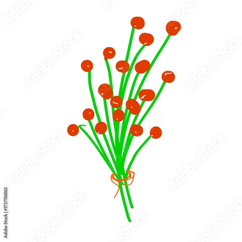 Bright Hand Sketch Bouquet. 