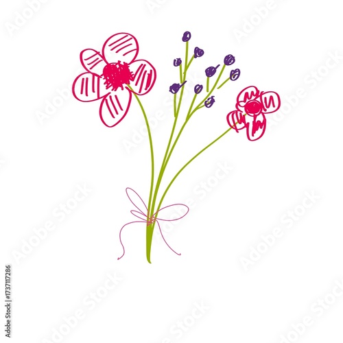 Artistic Flower Hand Drawing